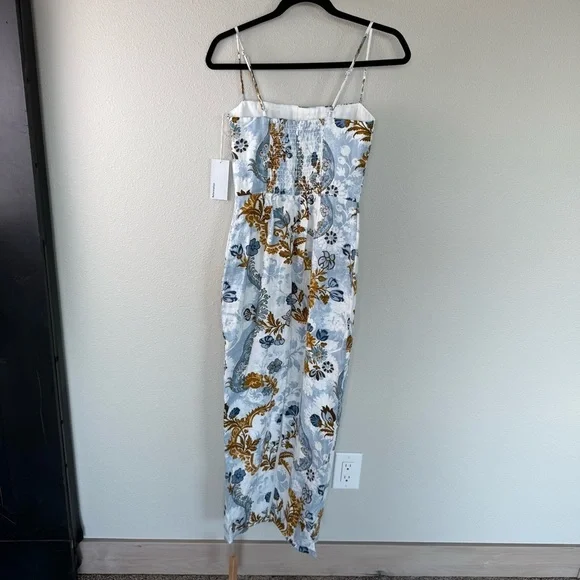 New REFORMATION Frankie Linen Dress in Reign Print NWT Wedding Women’s Size 2